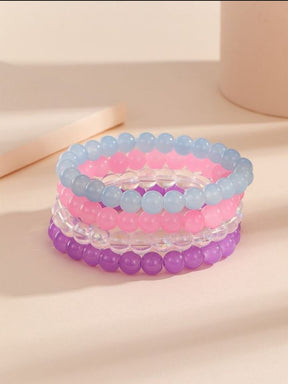 Colorful Glass Pearl Bracelet for Girls