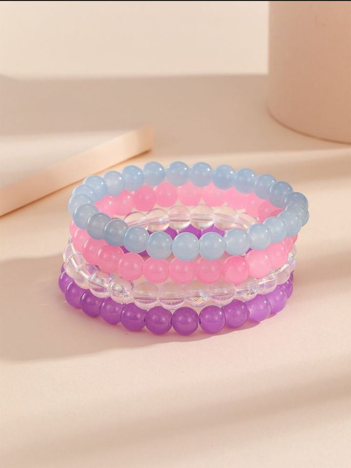 Colorful Glass Pearl Bracelet for Girls