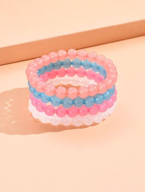 Colorful Glass Pearl Bracelet for Girls