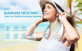 Portable Rechargeable Neck Fan USB