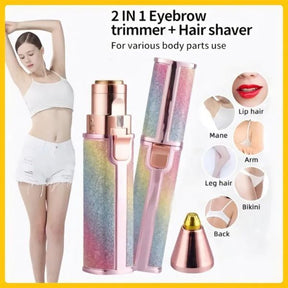 2-in-1 Portable Electric Epilator and Eyebrow Trimmer for Women