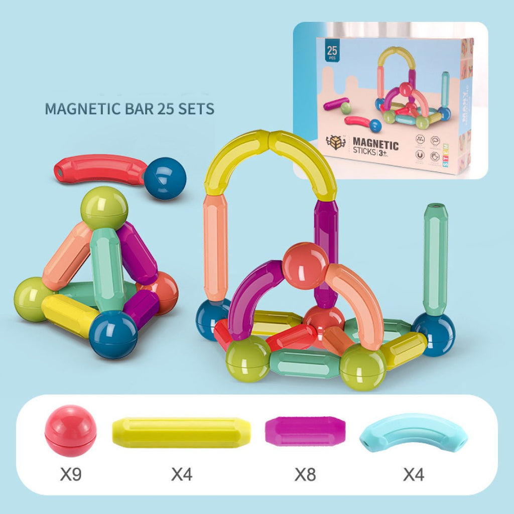 Magnetic Sticks Building Blocks Early Learning Toy - 25 Pcs